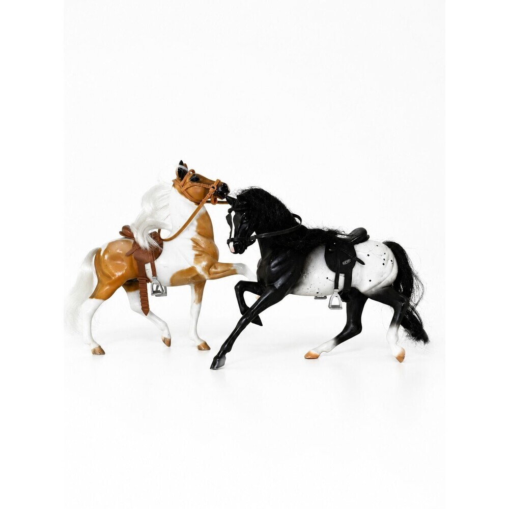 Breyer Horses Set of 2 Farm Ranch Horse and Grand Champion Appaloosa w/ Saddles